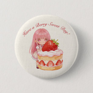 Haben Sie einen beeren süßen Tag Watercolor 1. Geb Button