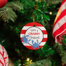 Haben Sie einen Crabby Weihnachten Red Nautical St