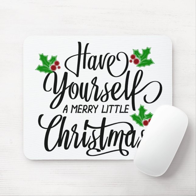 Haben Sie einen fröhlichen kleinen Weihnachtsurlau Mousepad (Mit Mouse)