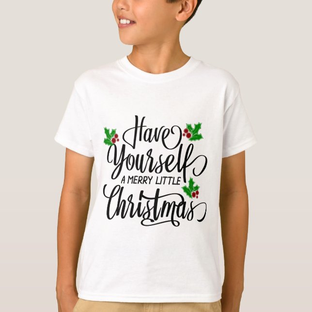 Haben Sie einen fröhlichen kleinen Weihnachtsurlau T-Shirt (Vorderseite)