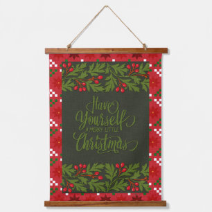 Haben Sie einen fröhlichen Weihnachts-Tacky Sweate Wandteppich Mit Holzrahmen
