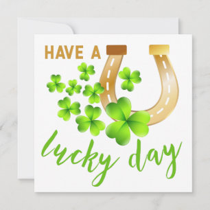 Haben Sie einen Glückstag // Shamrock St. Patrick' Karte