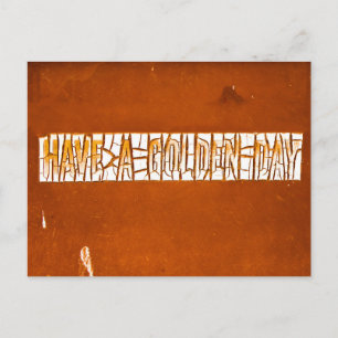 "Haben Sie einen goldenen Tag" Rustikale abblätter Postkarte
