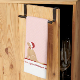 Haben Sie einen goldenen Weihnachtsmann Küchentuch