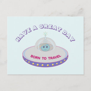 Haben Sie einen guten Tag UFO Greetings Postkarte