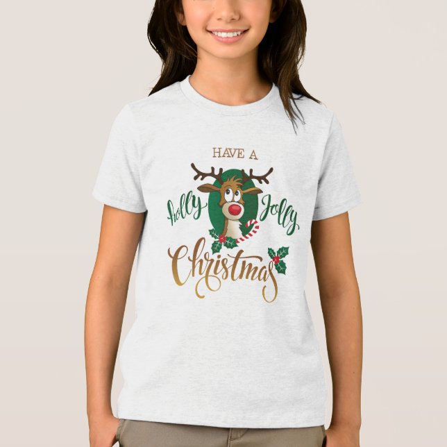 Haben Sie einen Holly Jolly Weihnachtsbaum | Urlau Tri-Blend Shirt (Vorderseite)