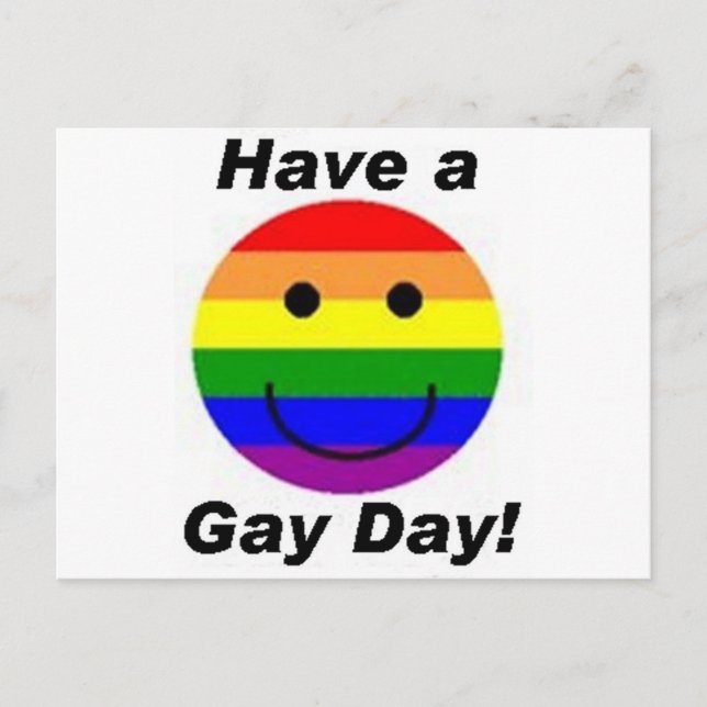 Haben Sie einen homosexuellen Tag! Postkarte (Vorderseite)