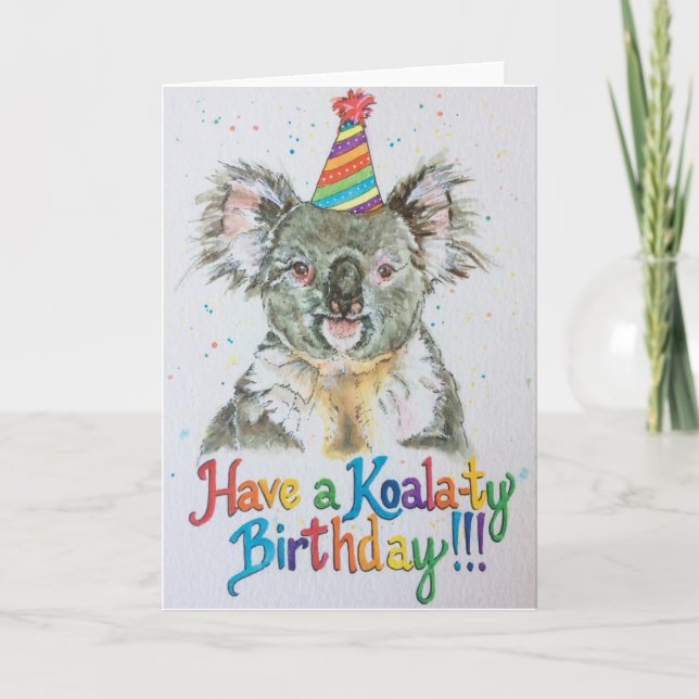 Haben Sie einen Koala-ty Geburtstag! Karte (Vorderseite)