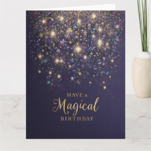 "Haben Sie einen magischen Geburtstag mit Glitzer  Karte