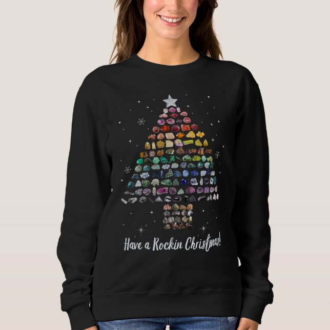 Haben Sie einen Rockin Weihnachten Kristallbaum Ro Sweatshirt (Vorderseite)