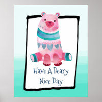 Haben Sie einen schönen Beary Day Watercolor Bär