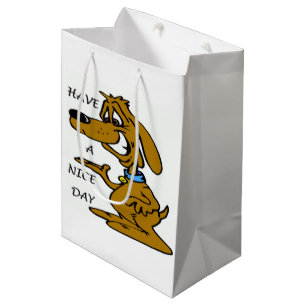 "HABEN SIE EINEN SCHÖNEN TAG" PUPPY HUND MITTLERE GESCHENKTÜTE
