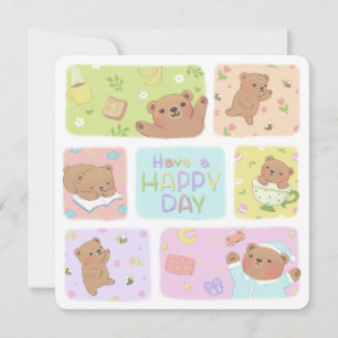 Haben Sie einen schönen Tag: süße Teddybär-Illustr Karte