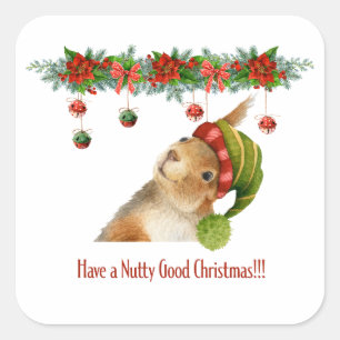 Haben Sie einen schönen Weihnachtsfeiertag Quadratischer Aufkleber