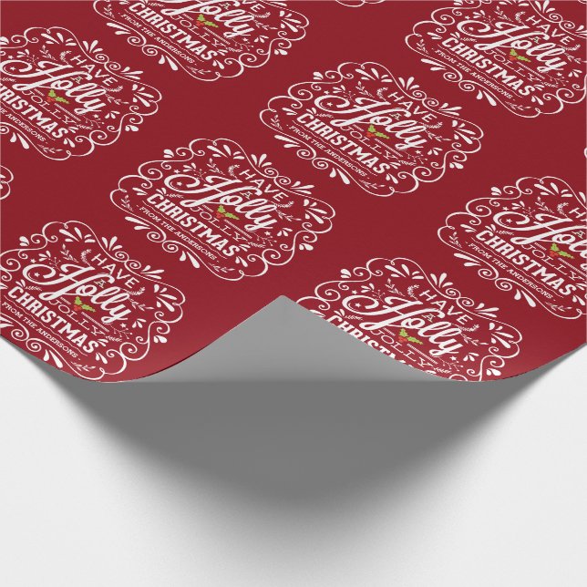 Haben Sie einen Stechpalmen-lustigen Geschenkpapier (Ecke)