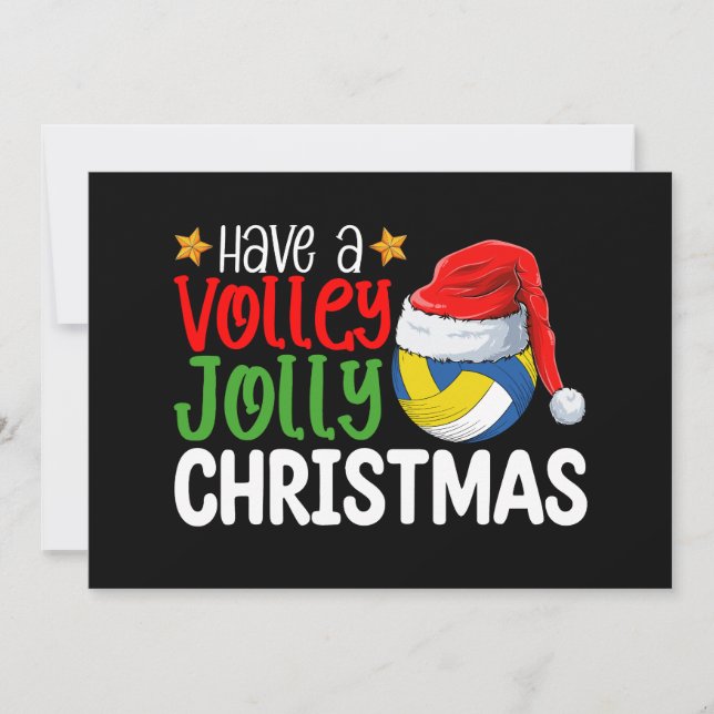 Haben Sie einen Volley Jolly Weihnachten Volleybal Einladung (Vorderseite)