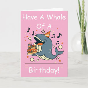 Haben Sie einen Wal von einem Geburtstag singenden Karte