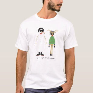 Haben Sie einen Weihnachts-Niedlichen Hipster Rudy T-Shirt