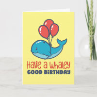 Haben Sie einen Whaley guten Geburtstag Niedlichen