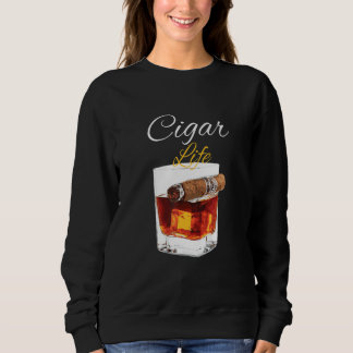 Haben Sie einen Whiskey mit diesem Zigar Sweatshirt