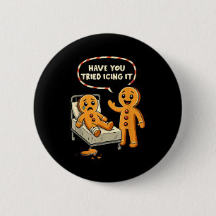 Haben Sie es mit Eiscreme probiert, Weihnachtsmann Button