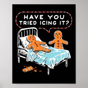 Haben Sie es mit Eiscreme probiert? Weihnachtsmann Poster