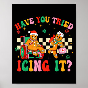 Haben Sie es mit Eiscreme probiert, Weihnachtsmann Poster