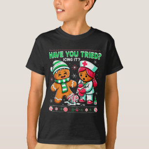 Haben Sie es mit Eiscreme probiert, Weihnachtsmann T-Shirt