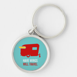 Haben Sie Flügel reist - Vintager Schlüsselanhänger
