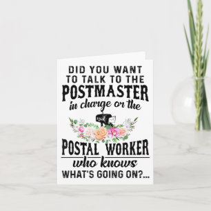 Haben Sie Gewollt, mit dem Postmeister zu sprechen Karte