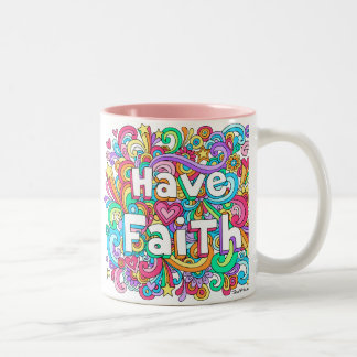 HABEN Sie GLAUBE psychedelisches Groovy Zweifarbige Tasse