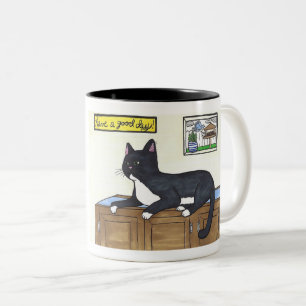 Haben Sie gute Tag Katze Tasse