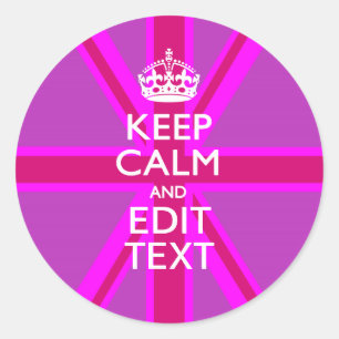 Haben Sie Ihren Behalten Text auf rosa Ummantelung Runder Aufkleber