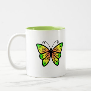 Haben Sie immer eine wunderbare Tag Schmetterling- Zweifarbige Tasse