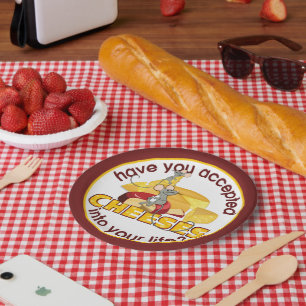 Haben Sie Käse akzeptiert? Pappteller