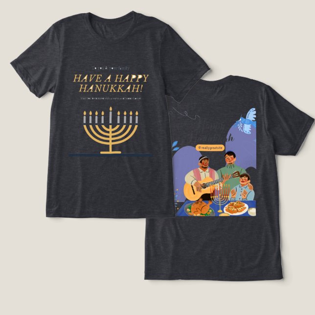 Haben Sie Lust auf Hanukka-T - Shirt (Design Vorderseite & Rückseite)