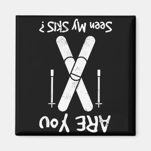 Haben Sie meine Skier gesehen, Skifahren, Skifahre Magnet