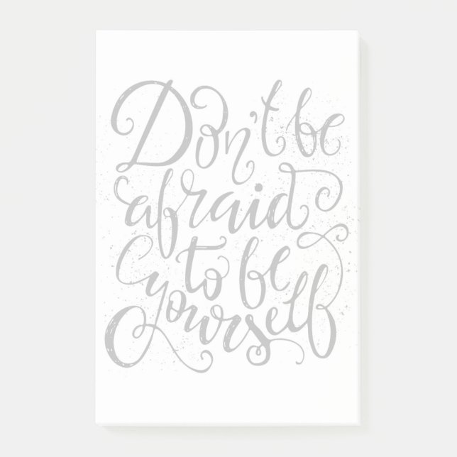 Haben Sie nicht Angst, zu sein sich Post-it Klebezettel (Vorderseite)