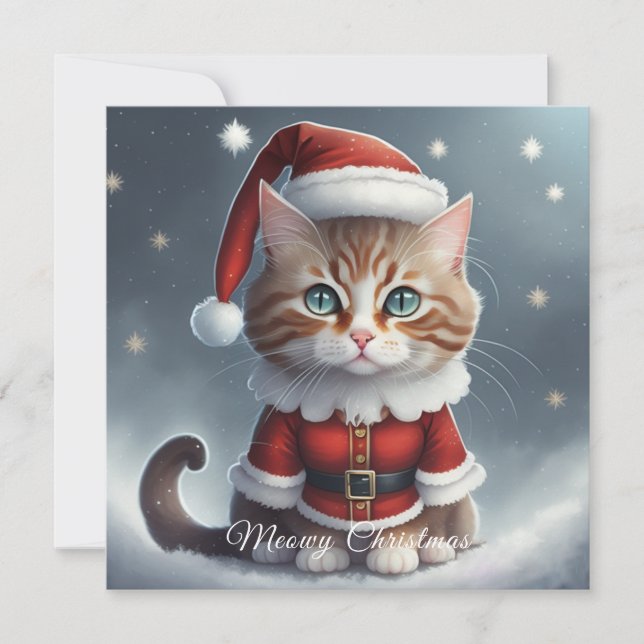 Haben Sie perfekte Weihnachten ~ Meow ^-^ Dankeskarte (Vorderseite)