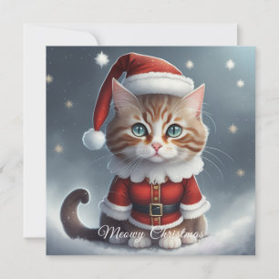 Haben Sie perfekte Weihnachten ~ Meow ^-^ Dankeskarte