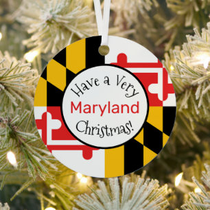 Haben Sie Personalisierten Maryland Weihnachten Ornament Aus Metall