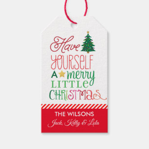 Haben Sie sich ein fröhliches kleines Weihnachtsfe Geschenkanhänger