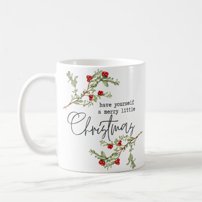 Haben Sie sich ein fröhliches kleines Weihnachtsfe Kaffeetasse (Links)