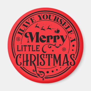 Haben Sie sich ein fröhliches kleines Weihnachtsfe Magnet