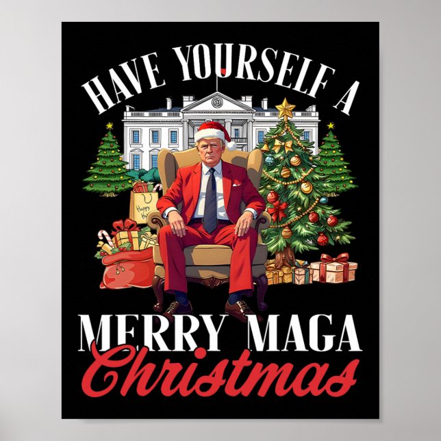 Haben Sie sich ein fröhliches Mega-Weihnachtsmann- Poster (Vorne)
