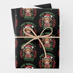 Haben Sie sich ein mooey kleines Weihnachten Highl Geschenkpapier Set