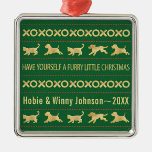 Haben Sie sich ein zorniger Weihnachtskatzen Hunde Ornament Aus Metall