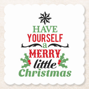 Haben Sie sich eine fröhliche kleine Weihnachtstop Untersetzer