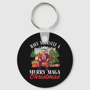 Haben Sie sich eine fröhliche Mega Weihnachten Wei Schlüsselanhänger