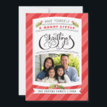Haben Sie sich eine lustige Weihnachtsfotokarte? Feiertagskarte<br><div class="desc">Handgezeichnete Weihnachtsfeiern mit Ihrem Foto,  handgemalte Aquarelltöne und Ständer.</div>